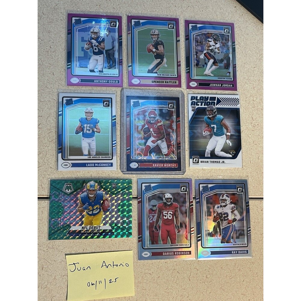 Xavier Worthy Purple Scope and other 2024 RCs Football Lot